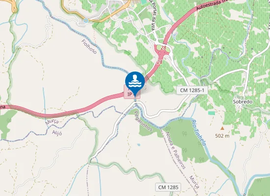 Map of Praia Fluvial dos Rebelos
