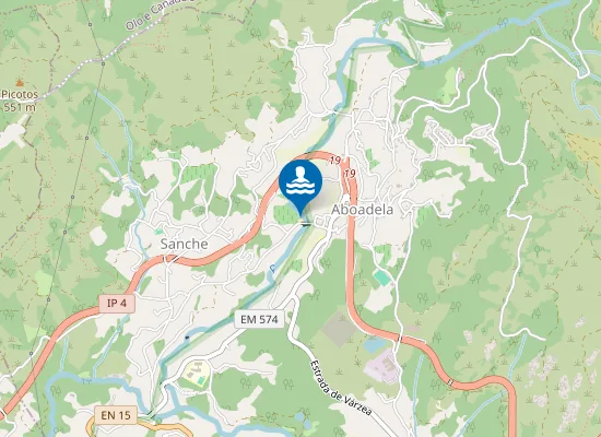 Map of Praia Fluvial de Aboadela