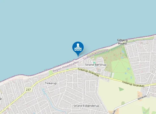 Map of TINKERUP STRAND