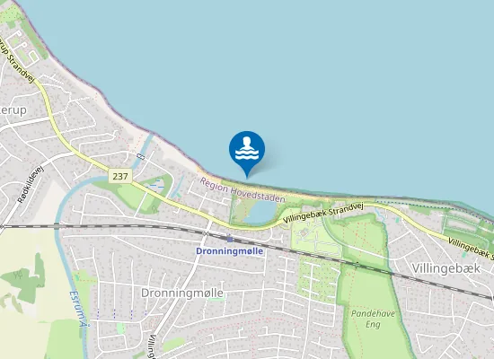 Map of DRONNINGMØLLE STRAND