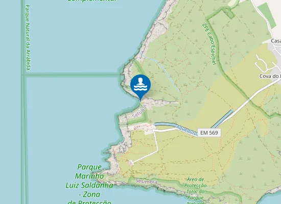 Map of Praia dos Lagosteiros
