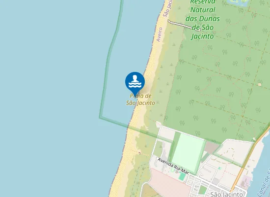 Map of Praia de São Jacinto