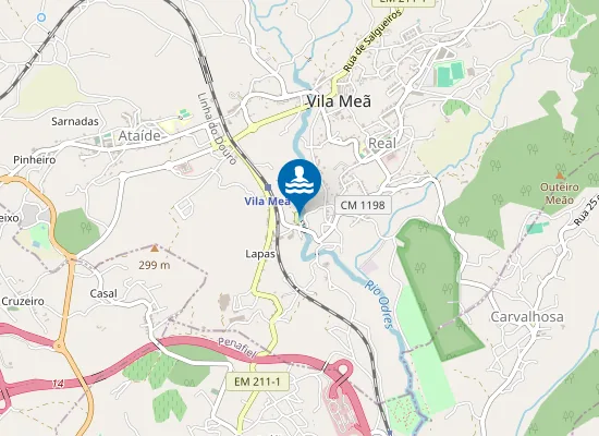 Map of Praia Fluvial de Real