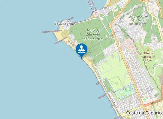 Map of Praia de São João