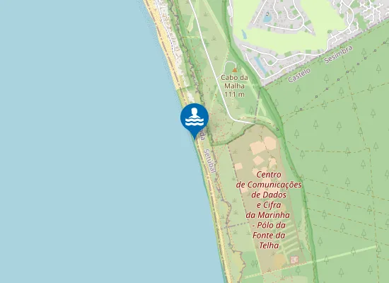 Map of Praia da Adiça (naturista)