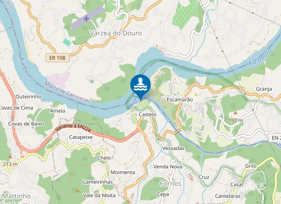 Map of Praia Fluvial do Castelo
