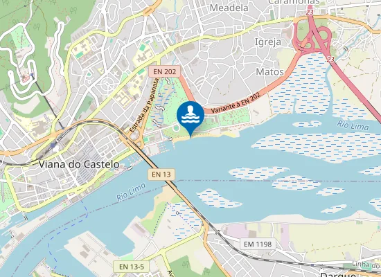 Map of Praia Fluvial de Viana do Castelo