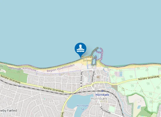 Map of 100 Meter Sv For Udløb Af Vesterbæk