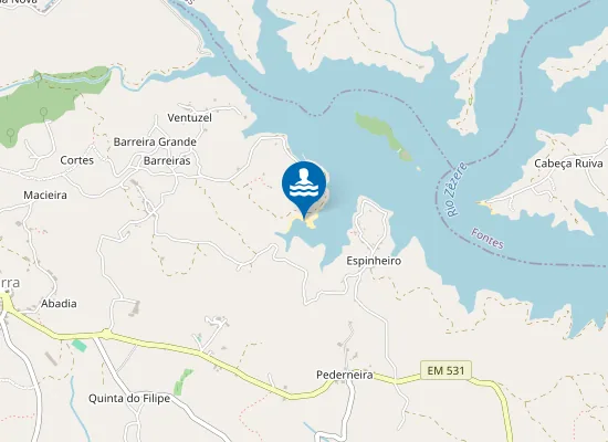 Map of Praia Fluvial das Barreiras