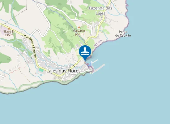 Map of Praia das Lajes ou Calheta