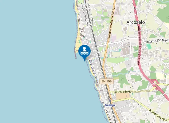 Map of Praia da Aguda