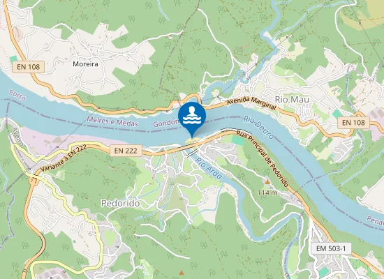 Map of Praia Fluvial de Pedorido