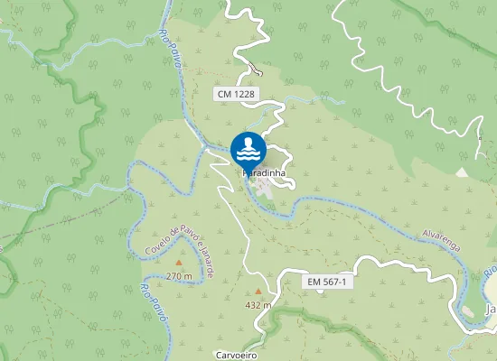 Map of Praia Fluvial da Paradinha