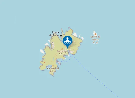 Map of Praia do Carreiro do Mosteiro