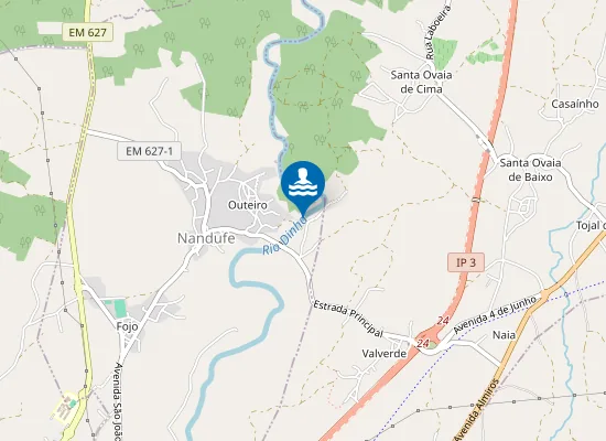 Map of Praia Fluvial de Nandufe