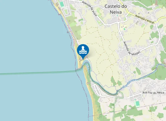 Map of Praia Fluvial de Castelo do Neiva