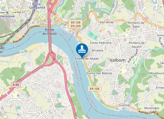 Map of Praia Fluvial de Ribeira de Abade