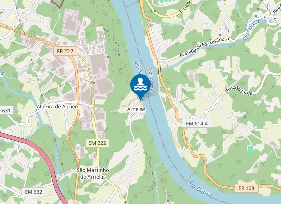 Map of Praia Fluvial de Arnelas