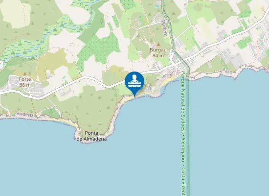 Map of Praia dos Rebolos