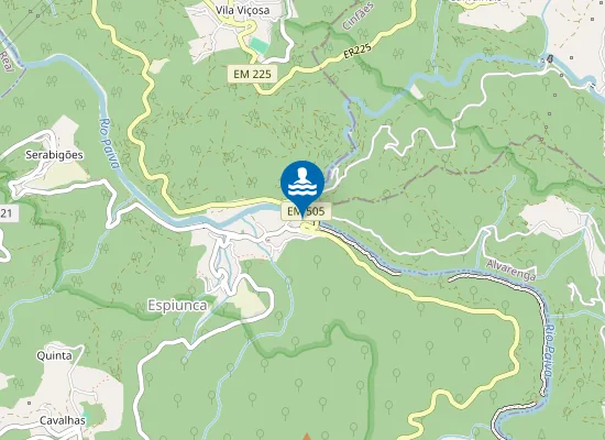Map of Praia Fluvial de Espiunca