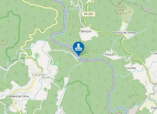 Map of Praia fluvial do Vau