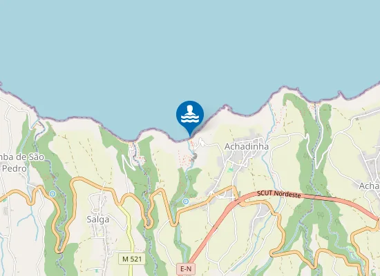 Map of Zona Balnear dos Moinhos das Relvas