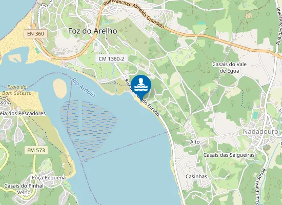 Map of Praia do Penedo Furado