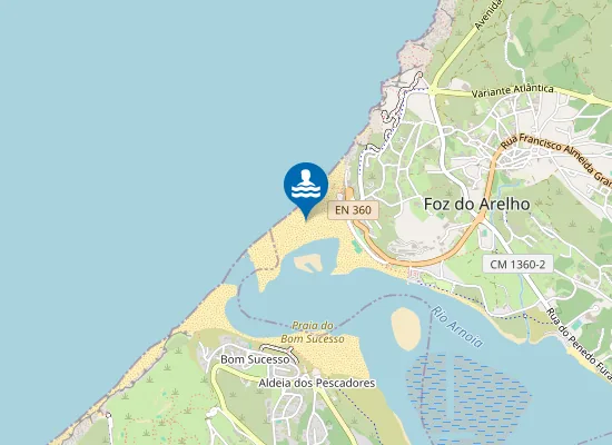 Map of Praia da Foz do Arelho-Mar