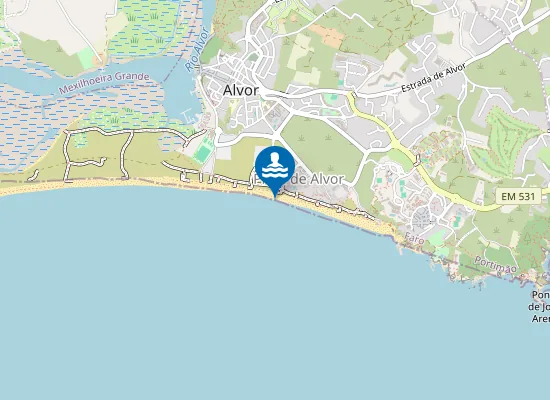 Map of Praia do Alvor Nascente