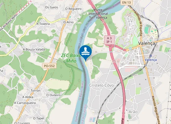 Map of Praia fluvial da Senhora da Cabeça