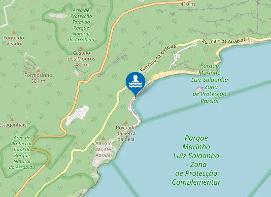 Map of Praia do Portinho da Arrábida