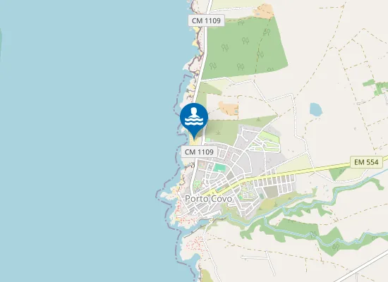 Map of Praia Grande de Porto Côvo
