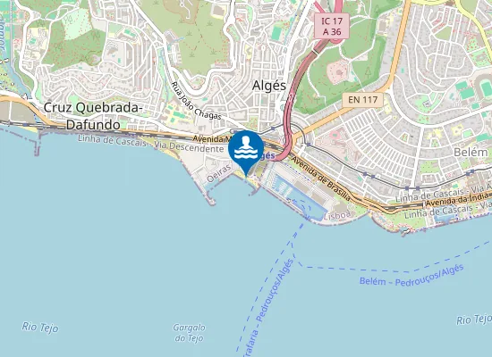 Map of Praia de Algés
