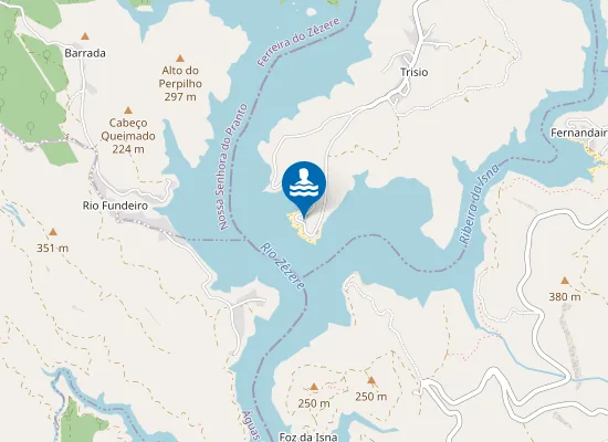 Map of Praia Fluvial do Trízio