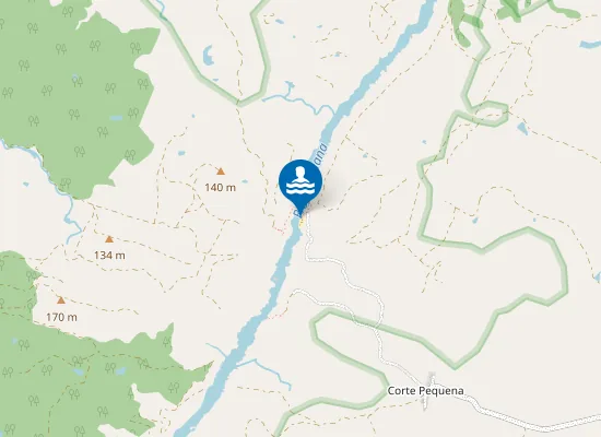 Map of Praia Fluvial dos Canais