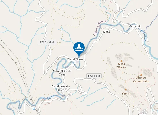 Map of Praia Fluvial Poço da Cesta