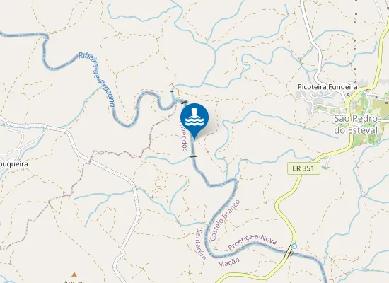 Map of praia fluvial da riveira da pracana
