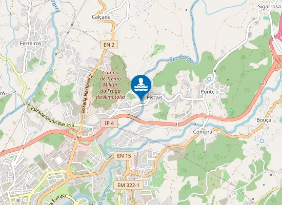 Map of Praia Fluvial das Flores