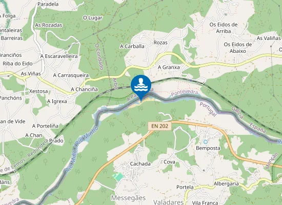 Map of Praia fluvial de Messegães
