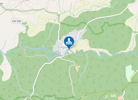 Map of Praia Fluvial de Fráguas
