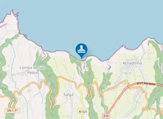Map of Zona Balnear da Foz da Ribeira das Coelhas