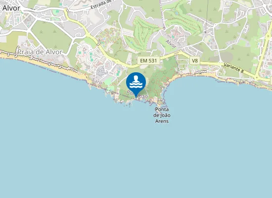 Map of Praia do Submarino
