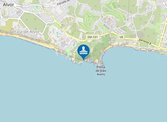 Map of Praia do Submarino