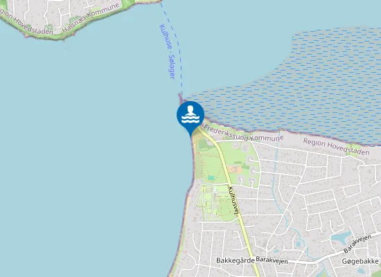 Map of KULHUSE STRAND VEST FOR HAVNEN