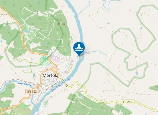 Map of Azenhas do Guadiana