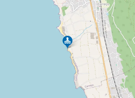 Map of Praia de Carreço
