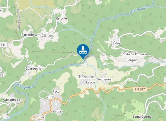 Map of Praia Fluvial da Lagoa