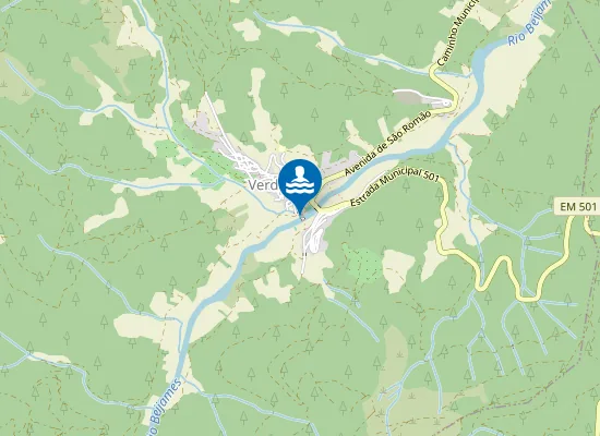 Map of Praia Fluvial de Verdelhos