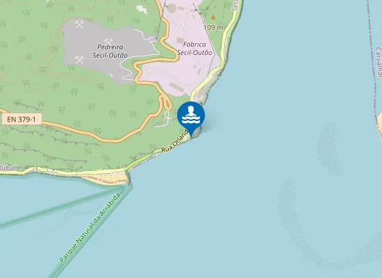 Map of Praia do Outão