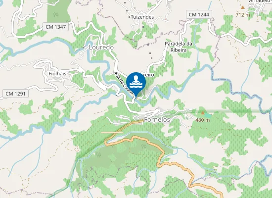 Map of Praia Fluvial de Fornelos
